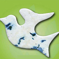 Peace Dove Seeded Ornament